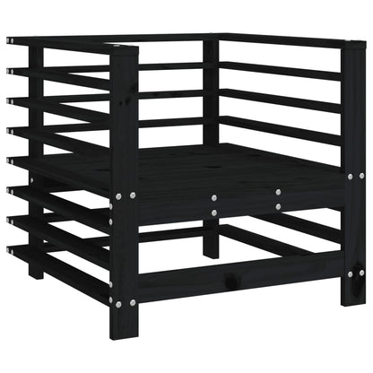 Tuinstoelen 2 St Massief Grenenhout Zwart Zwart grenenhout Armstoel (2 st)