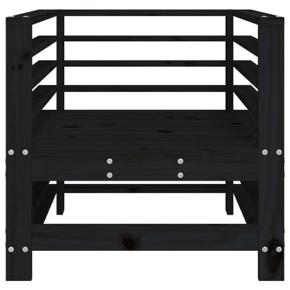 Tuinstoelen 2 St Massief Grenenhout Zwart Zwart grenenhout Armstoel (2 st)
