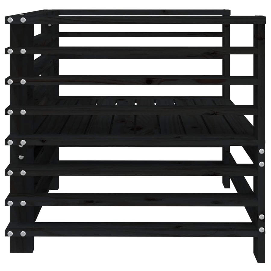 Tuinstoelen 2 St Massief Grenenhout Zwart Zwart grenenhout Armstoel (2 st)