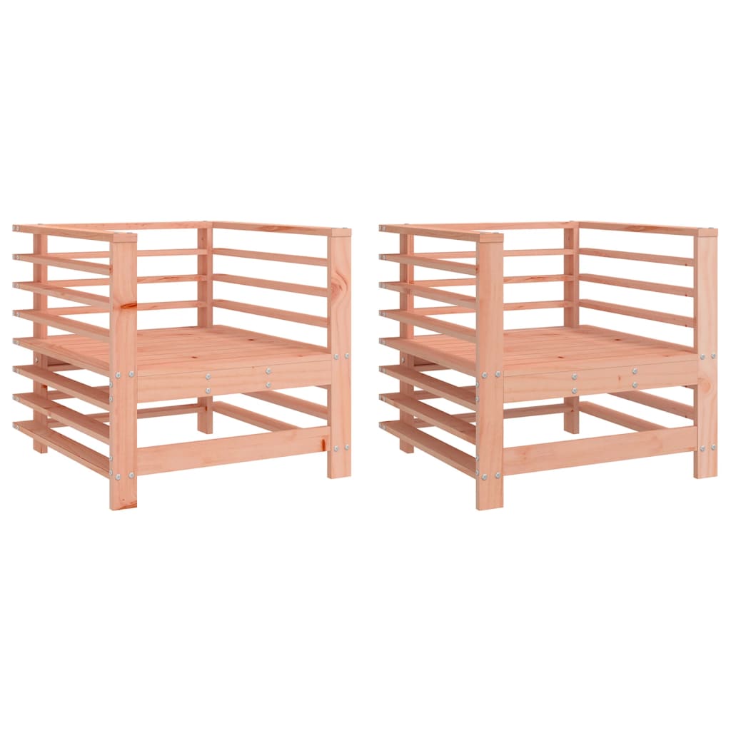 Tuinstoelen 2 St Massief Douglashout Natuurlijk douglashout Armstoel (2 st)