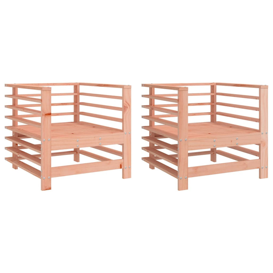 Tuinstoelen 2 St Massief Douglashout Natuurlijk douglashout Armstoel (2 st)