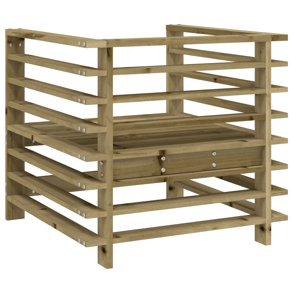 Tuinstoelen 2 St Geïmpregneerd Hout Naturel geïmpregneerd Armstoel (2 st)