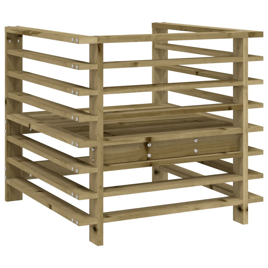 Tuinstoelen 2 St Geïmpregneerd Hout Naturel geïmpregneerd Armstoel (2 st)