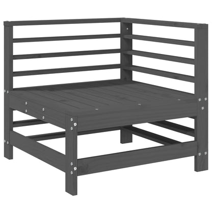 Tuinhoekbanken 2 St Massief Grenenhout Grijs Grijs grenenhout Hoekbank (2 st)
