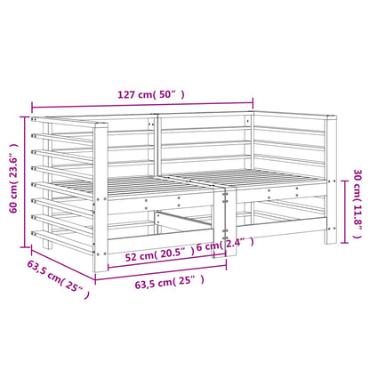 Tuinhoekbanken 2 St Massief Grenenhout Grijs Grijs grenenhout Hoekbank (2 st)