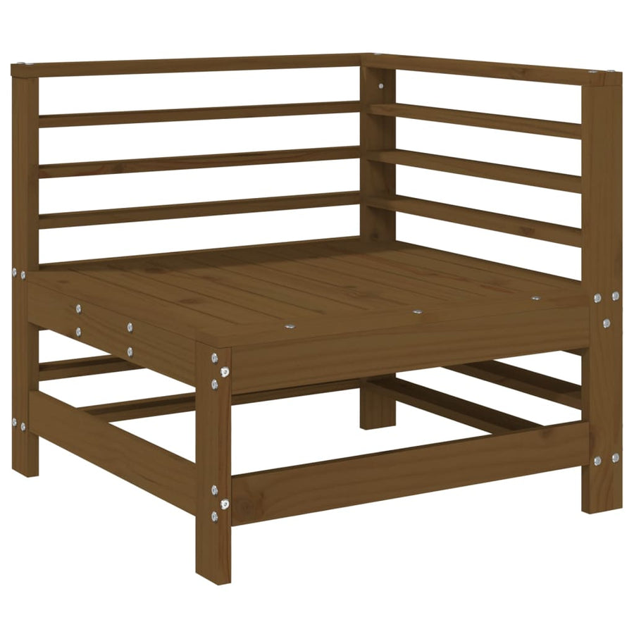 Tuinhoekbanken 2 St Massief Grenenhout Honingbruin Honingbruin grenenhout Hoekbank (2 st)