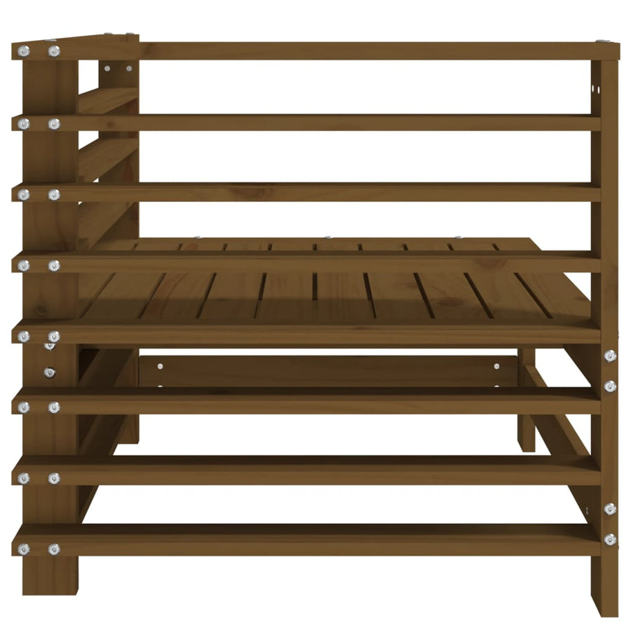 Tuinhoekbanken 2 St Massief Grenenhout Honingbruin Honingbruin grenenhout Hoekbank (2 st)