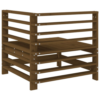 Tuinhoekbanken 2 St Massief Grenenhout Honingbruin Honingbruin grenenhout Hoekbank (2 st)