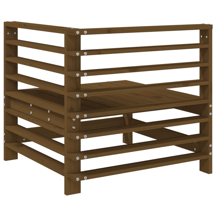 Tuinhoekbanken 2 St Massief Grenenhout Honingbruin Honingbruin grenenhout Hoekbank (2 st)