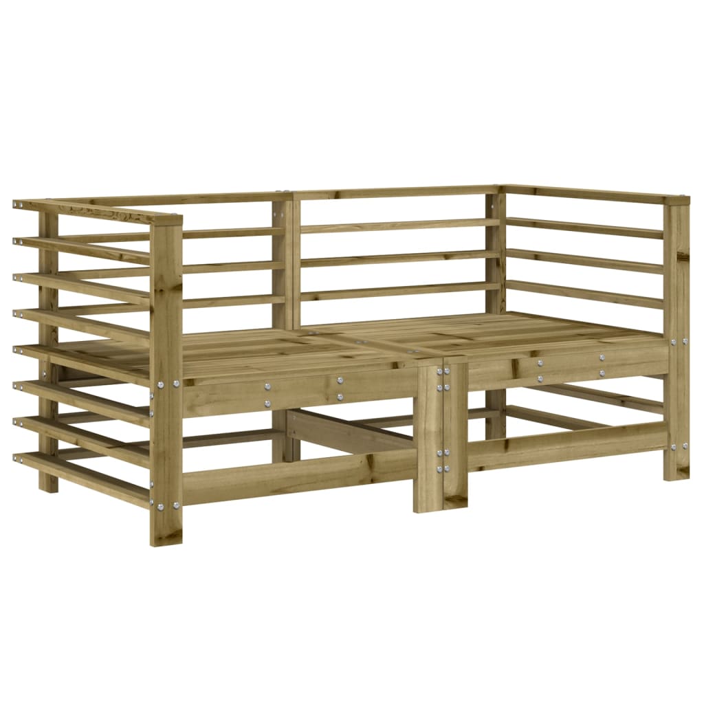 Tuinhoekbanken 2 St Geïmpregneerd Grenenhout Naturel geïmpregneerd Hoekbank (2 st)