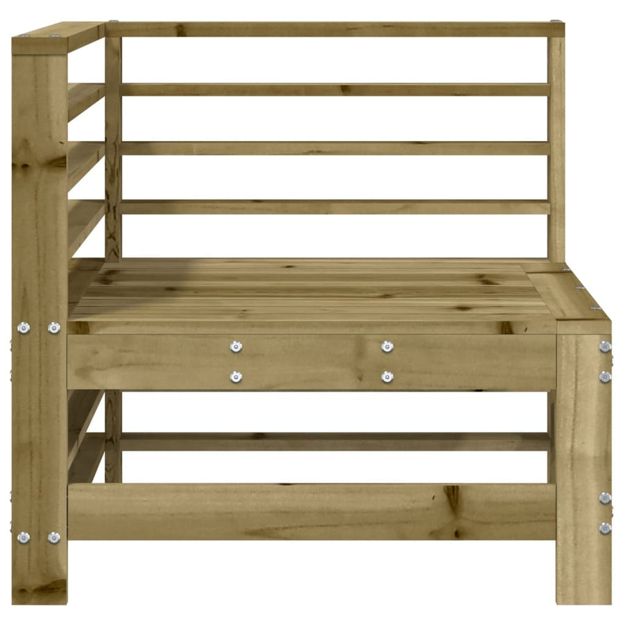 Tuinhoekbanken 2 St Geïmpregneerd Grenenhout Naturel geïmpregneerd Hoekbank (2 st)