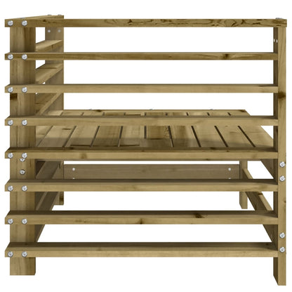 Tuinhoekbanken 2 St Geïmpregneerd Grenenhout Naturel geïmpregneerd Hoekbank (2 st)
