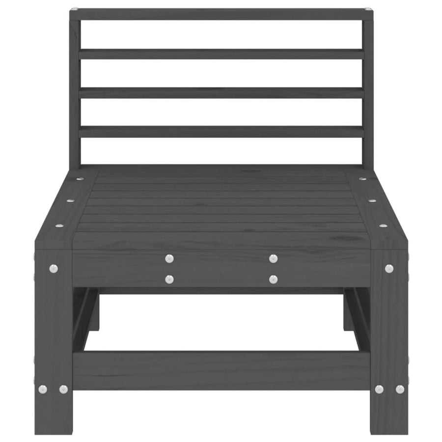 Tuinmiddenbanken 2 St Massief Grenenhout Grijs Grijs grenenhout Middenbank (2 st)