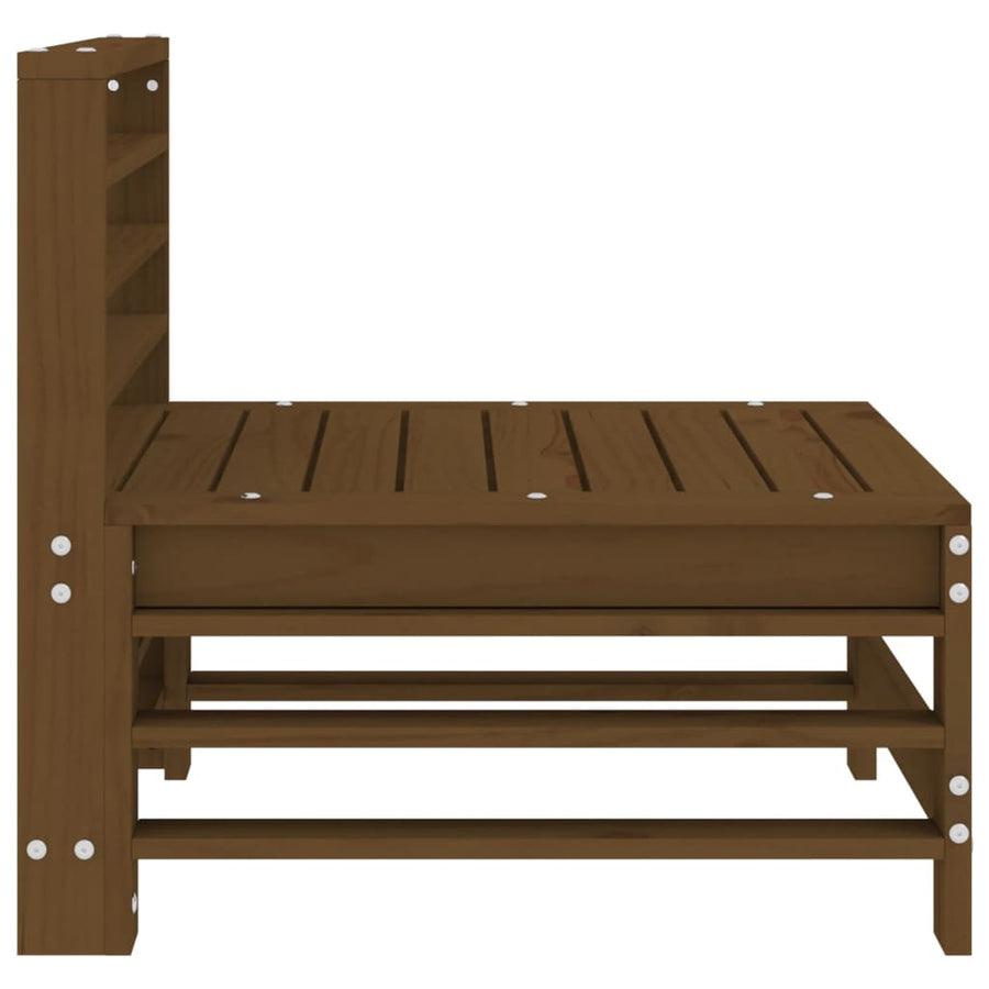 Tuinmiddenbanken 2 St Massief Grenenhout Honingbruin Honingbruin grenenhout Middenbank (2 st)