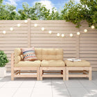Loungeset 3-delig massief grenenhout