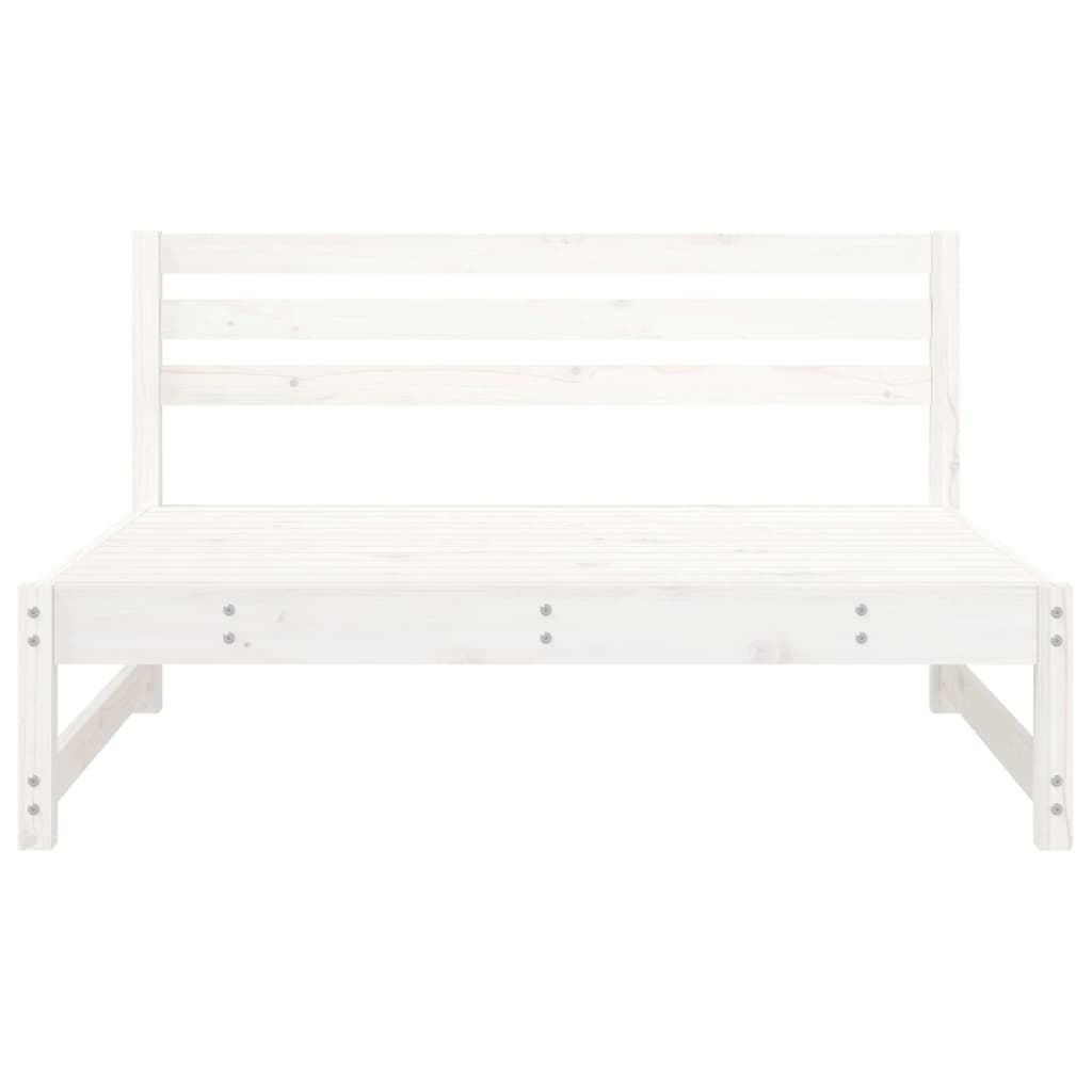 Tuin 20X80 Cm Massief Grenenhout Wit Wit grenenhout Middenbank
