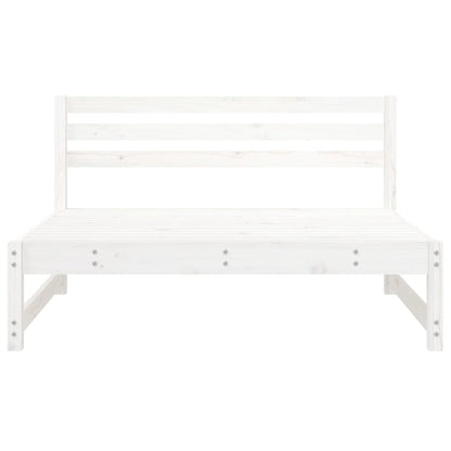 Tuin 20X80 Cm Massief Grenenhout Wit Wit grenenhout Middenbank