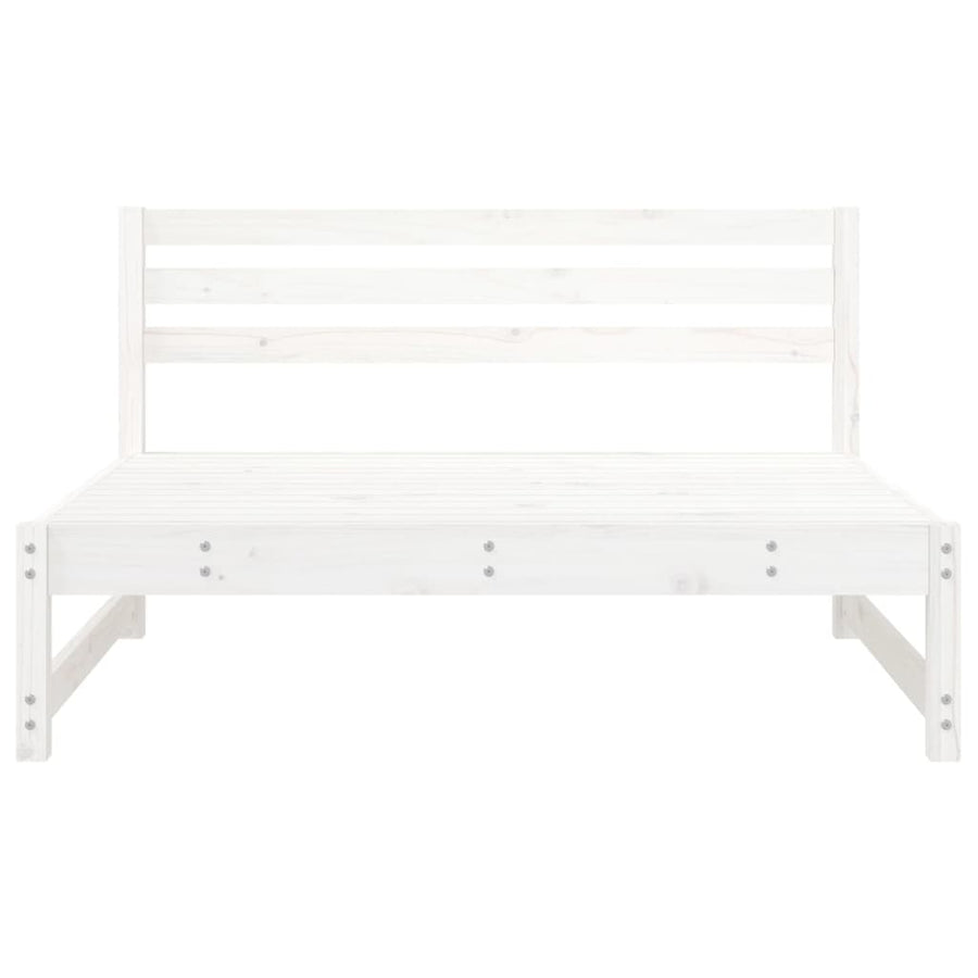 Tuin 20X80 Cm Massief Grenenhout Wit Wit grenenhout Middenbank