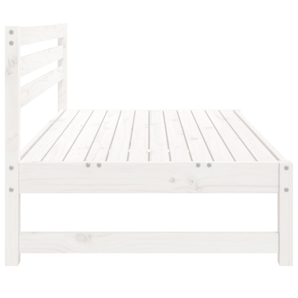Tuin 20X80 Cm Massief Grenenhout Wit Wit grenenhout Middenbank