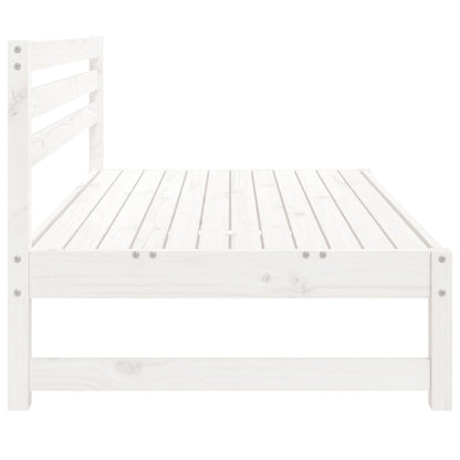 Tuin 20X80 Cm Massief Grenenhout Wit Wit grenenhout Middenbank