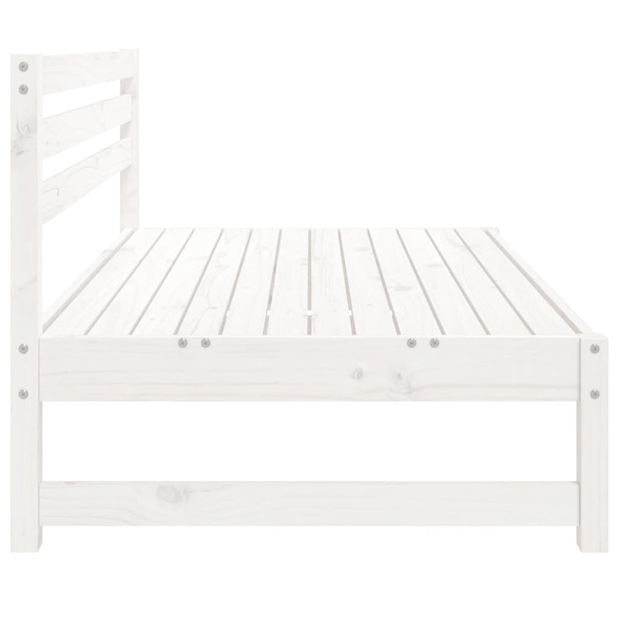 Tuin 20X80 Cm Massief Grenenhout Wit Wit grenenhout Middenbank