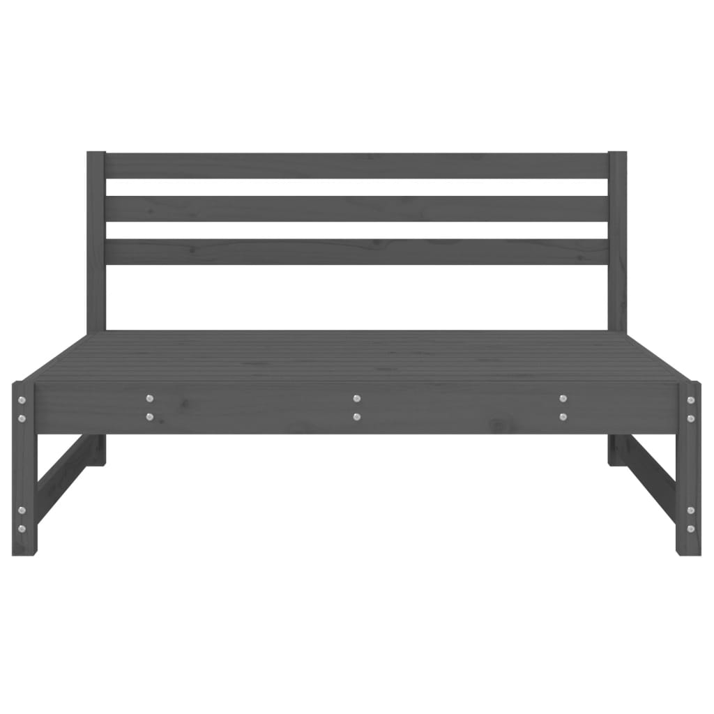 Tuin 20X80 Cm Massief Grenenhout Grijs Grijs grenenhout Middenbank