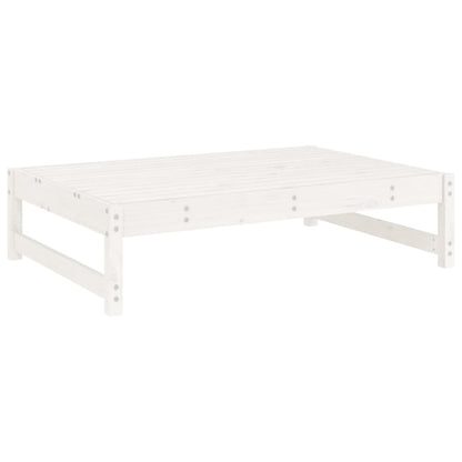 Tuinvoetenbank 20X80 Cm Massief Grenenhout Wit Wit grenenhout Voetensteun