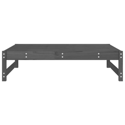 Tuinvoetenbank 20X80 Cm Massief Grenenhout Grijs Grijs grenenhout Voetensteun