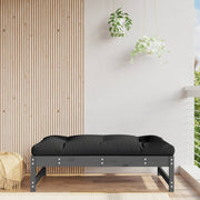Voetenbank 120x80 cm massief grenenhout grijs