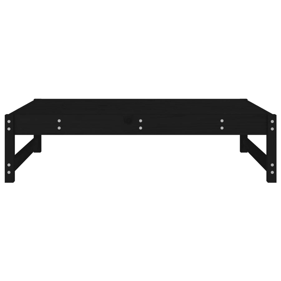 Tuinvoetenbank 20X80 Cm Massief Grenenhout Zwart Zwart grenenhout Voetensteun