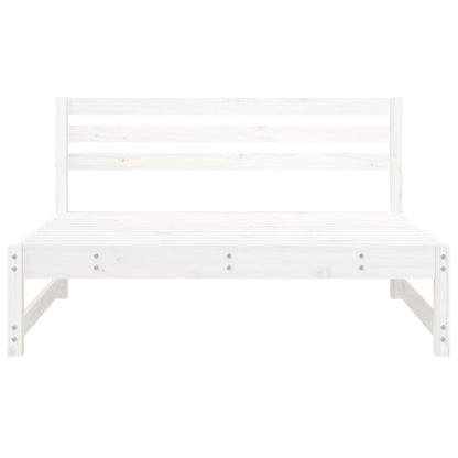 Tuinmiddenbanken 2 St 20X80 Cm Massief Grenenhout Wit Wit grenenhout Middenbank (2 st)
