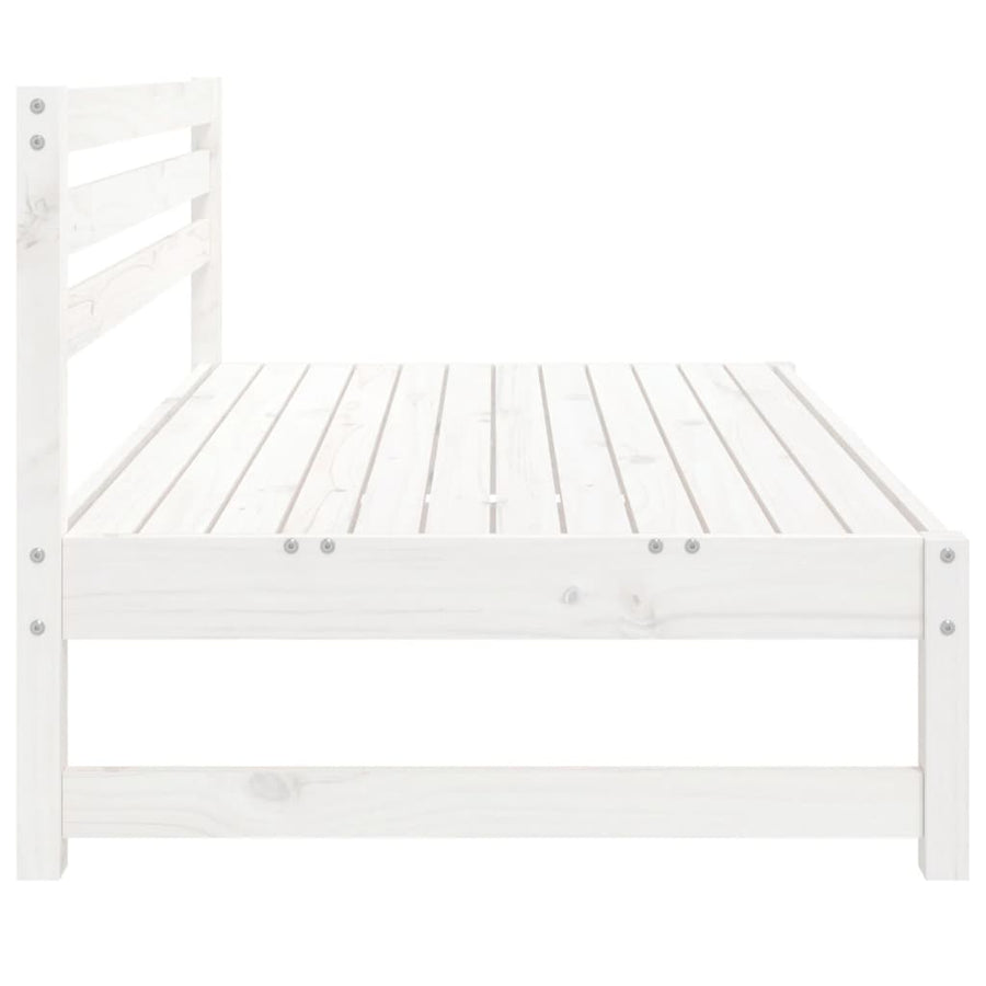 Tuinmiddenbanken 2 St 20X80 Cm Massief Grenenhout Wit Wit grenenhout Middenbank (2 st)