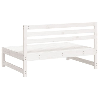 Tuinmiddenbanken 2 St 20X80 Cm Massief Grenenhout Wit Wit grenenhout Middenbank (2 st)