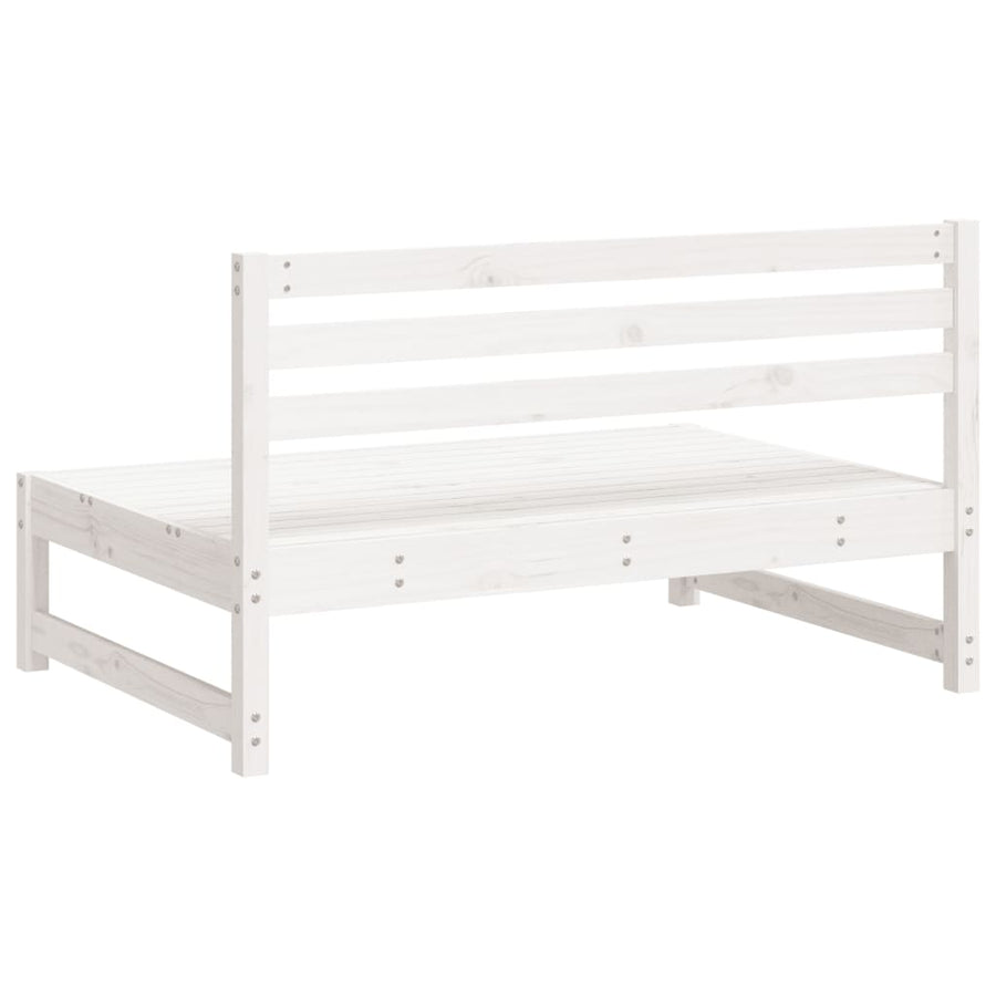 Tuinmiddenbanken 2 St 20X80 Cm Massief Grenenhout Wit Wit grenenhout Middenbank (2 st)