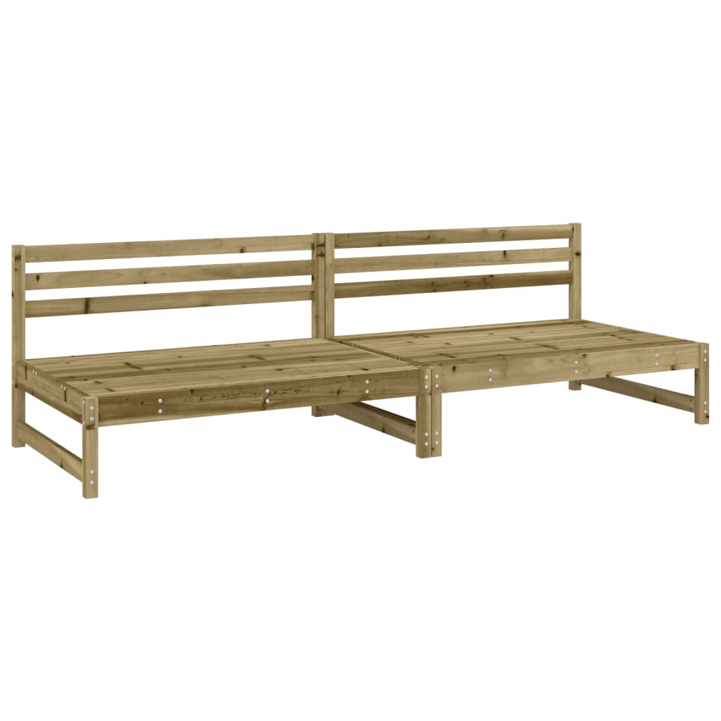 Tuinmiddenbanken 2 St 20X80 Cm Geïmpregneerd Grenenhout Naturel geïmpregneerd Middenbank (2 st)