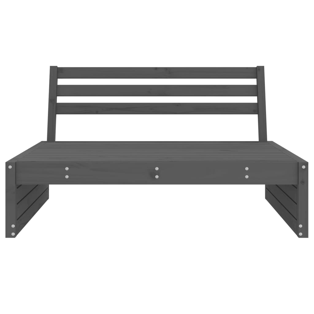 Tuin 20X80 Cm Massief Grenenhout Grijs Grijs grenenhout Middenbank