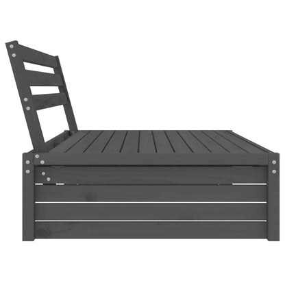 Tuin 20X80 Cm Massief Grenenhout Grijs Grijs grenenhout Middenbank