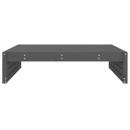 Tuinvoetenbank 20X80 Cm Massief Grenenhout Grijs Grijs grenenhout Voetensteun