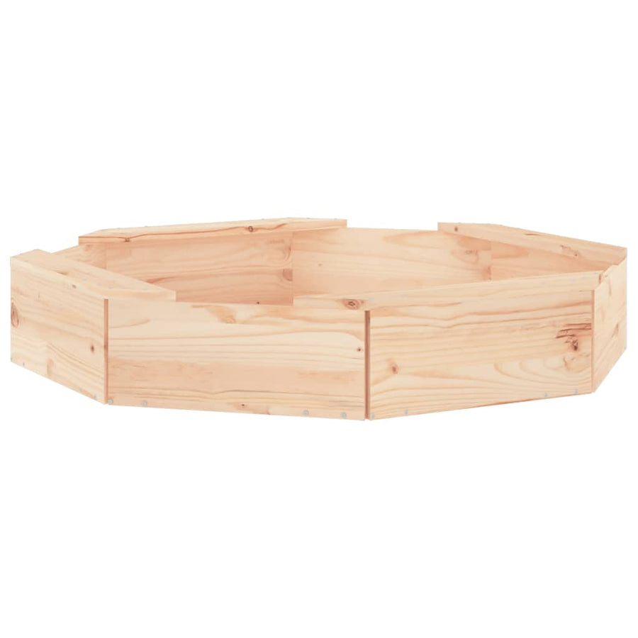 Zandbak Met Bankjes Achthoekig Massief Grenenhout 111 x 111 x 20 cm Natuurlijk grenenhout