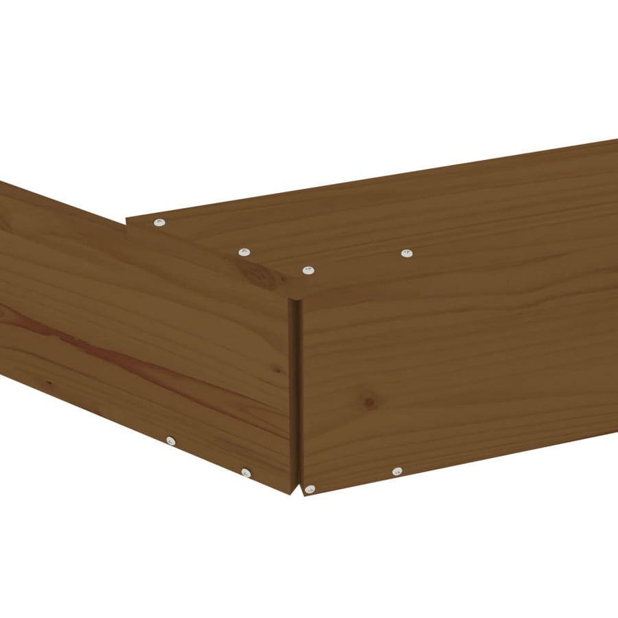 Zandbak Met Bankjes Achthoekig Massief Grenenhout Honingbruin 111 x 111 x 20 cm Honingbruin grenenhout
