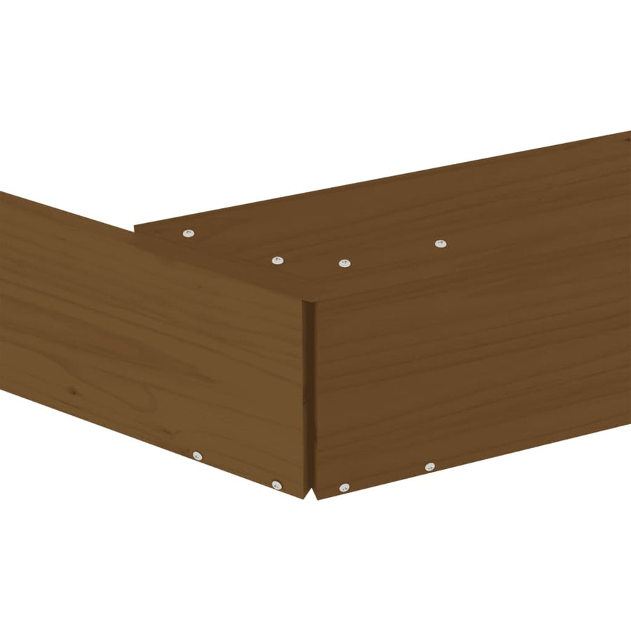 Zandbak Met Bankjes Achthoekig Massief Grenenhout Honingbruin 159.5 x 159.5 x 20 cm Honingbruin grenenhout