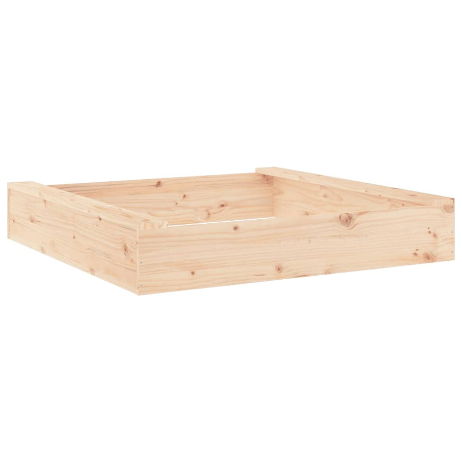 Zandbak Met Bankjes Vierkant Massief Grenenhout 111 x 111 x 20 cm Natuurlijk grenenhout