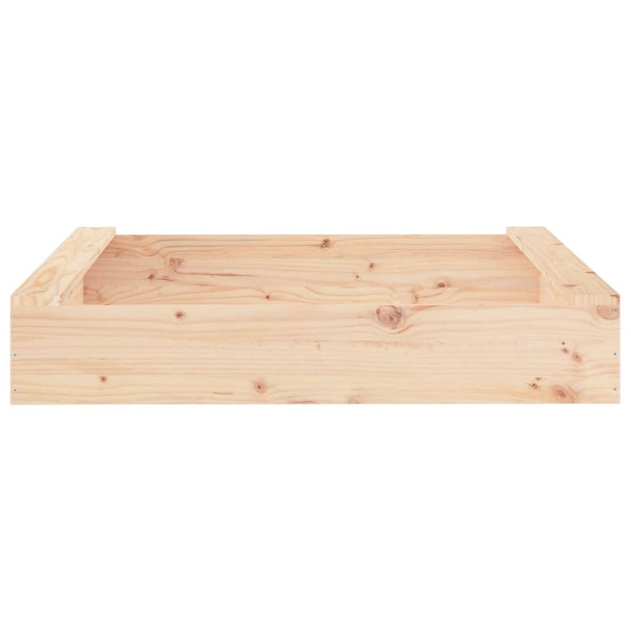 Zandbak Met Bankjes Vierkant Massief Grenenhout 111 x 111 x 20 cm Natuurlijk grenenhout