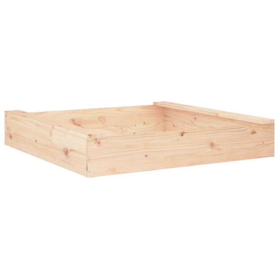 Zandbak Met Bankjes Vierkant Massief Grenenhout 111 x 111 x 20 cm Natuurlijk grenenhout