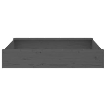 Zandbak Met Bankjes Vierkant Massief Grenenhout Grijs 111 x 111 x 20 cm Grijs grenenhout