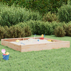 Zandbak vierkant massief grenenhout 160x160x20 cm