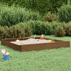 Zandbak 160x160x20 cm massief grenenhout honingbruin