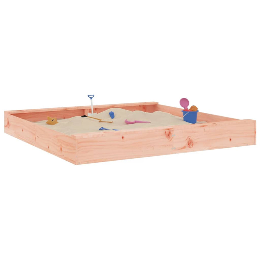 Zandbak Met Bankjes Vierkant Massief Douglashout 160 x 160 x 20 cm Natuurlijk douglashout