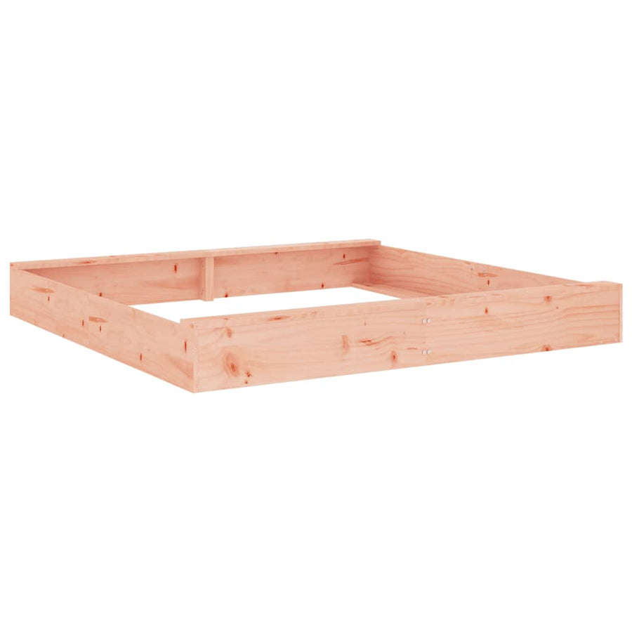 Zandbak Met Bankjes Vierkant Massief Douglashout 160 x 160 x 20 cm Natuurlijk douglashout