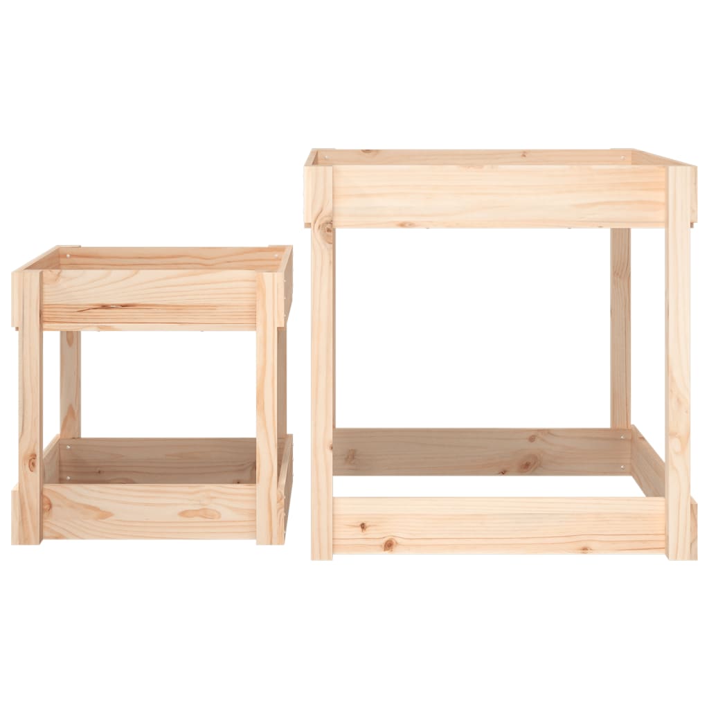 Zandtafels 2 Stuks Massief Grenenhout